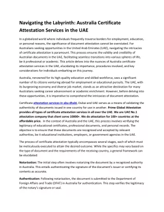 australia certificate attestation in uae