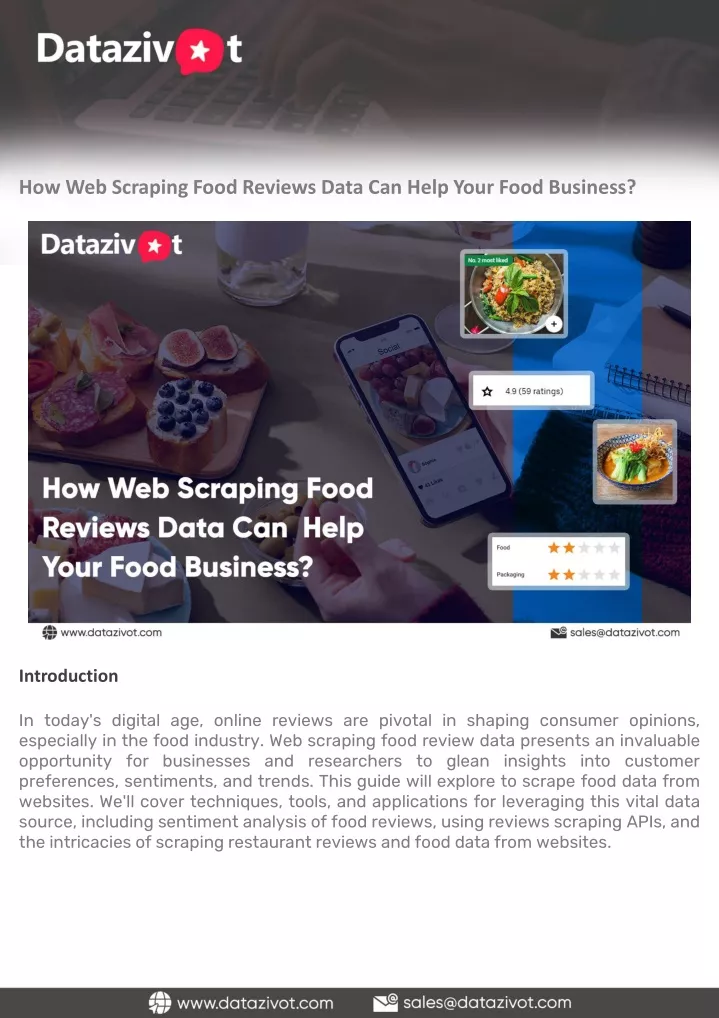 how web scraping food reviews data can help your