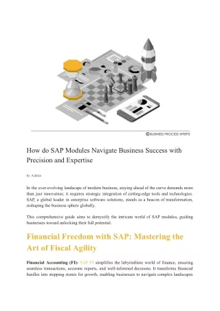 How do SAP Modules Navigate Business Success with Precision and Expertise