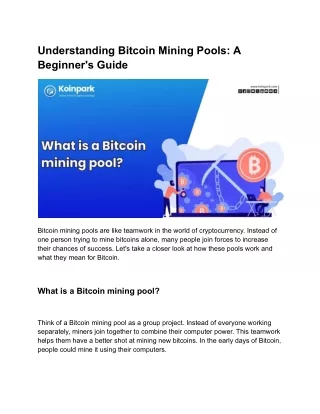 Understanding Bitcoin Mining Pools_ A Beginner's Guide