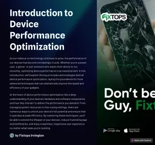 Introduction-to-Device-Performance-Optimization