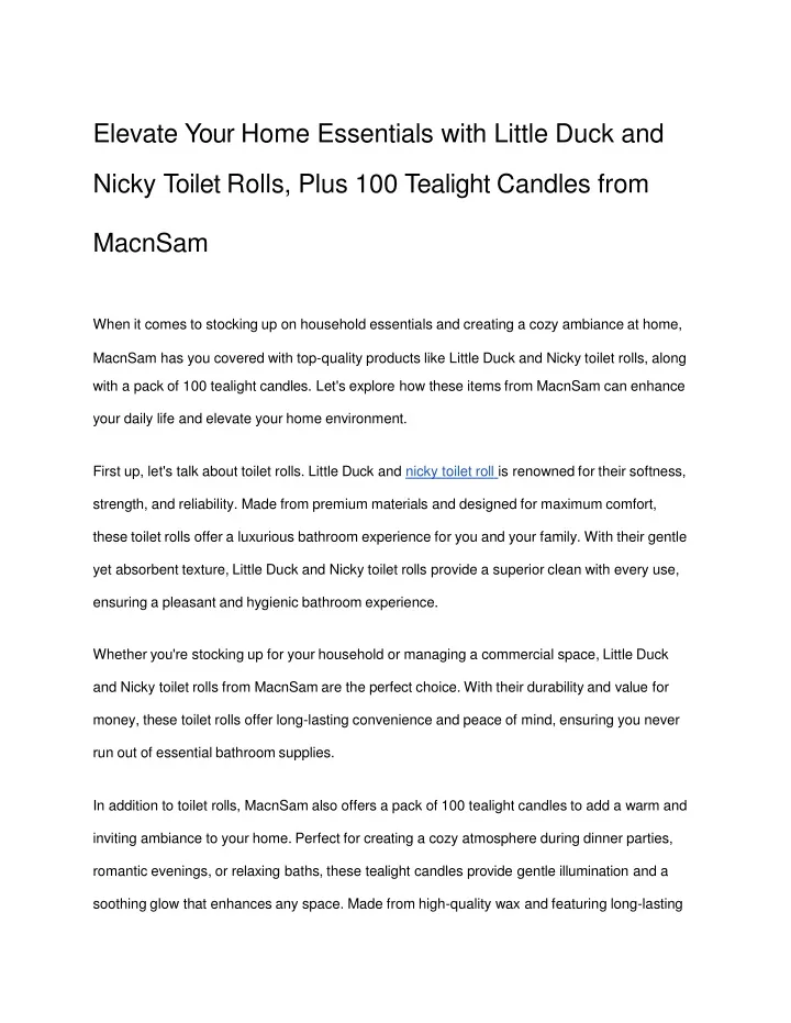 elevate your home essentials with little duck