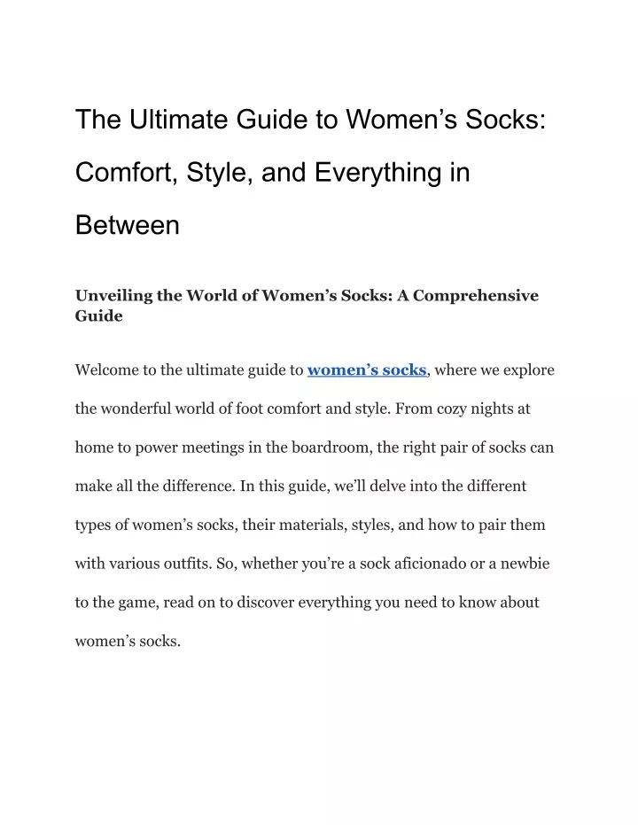 the ultimate guide to women s socks