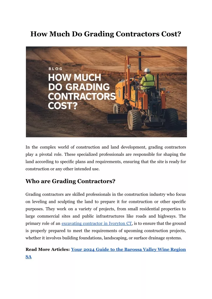 how much do grading contractors cost