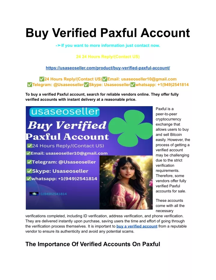 buy verified paxful account