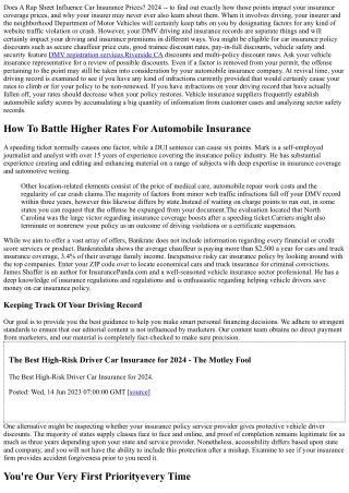 Does A Criminal Record Impact Automobile Insurance Policy Prices? 2024