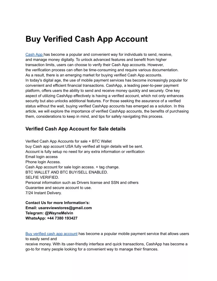 buy verified cash app account