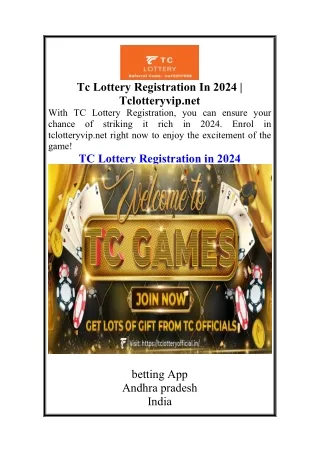 Tc Lottery Registration In 2024  Tclotteryvip.net