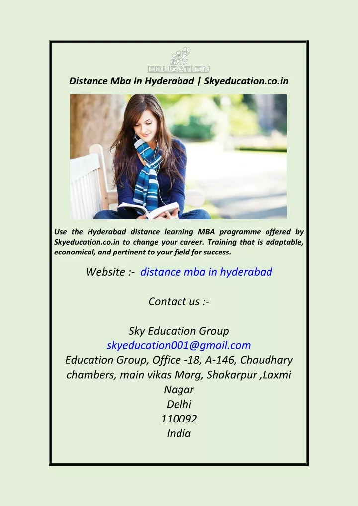 distance mba in hyderabad skyeducation co in