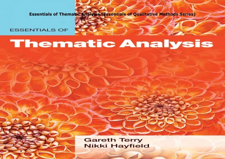 essentials of thematic analysis essentials