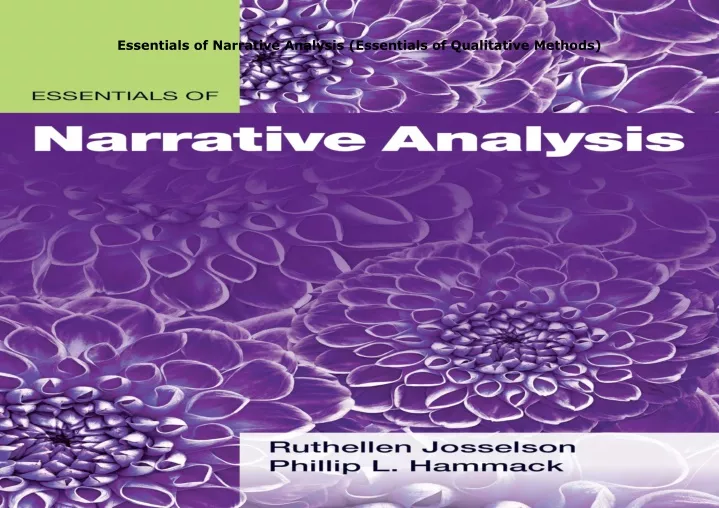 essentials of narrative analysis essentials