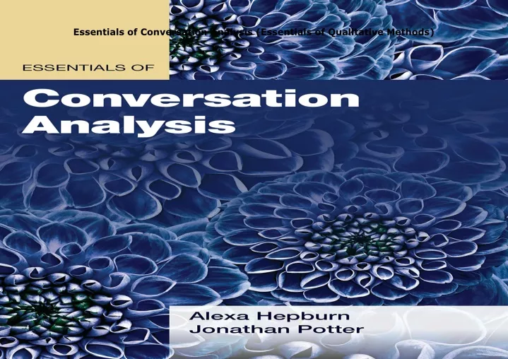 essentials of conversation analysis essentials