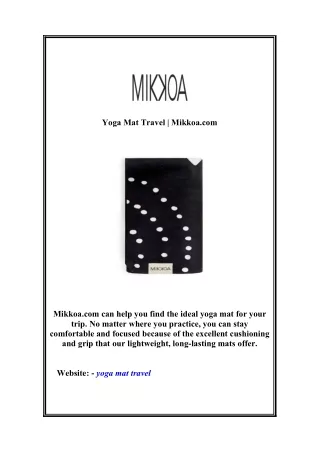 Yoga Mat Travel | Mikkoa.com