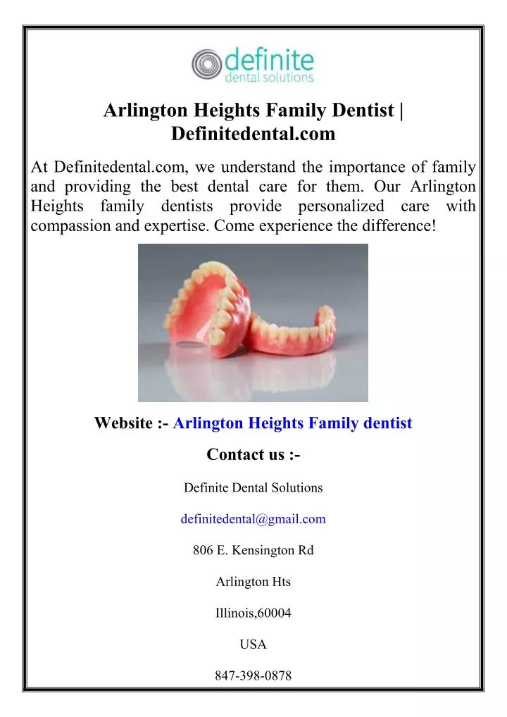 arlington heights family dentist definitedental