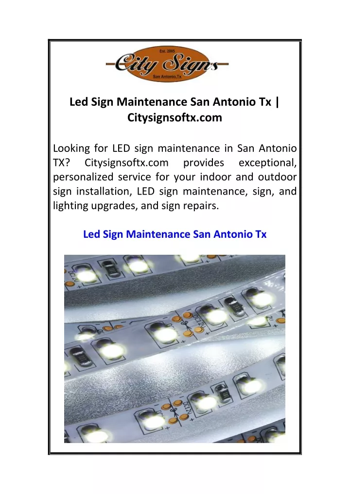 led sign maintenance san antonio tx citysignsoftx