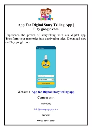 App For Digital Story Telling App  Play.google.com