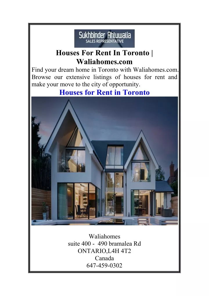 houses for rent in toronto waliahomes com find