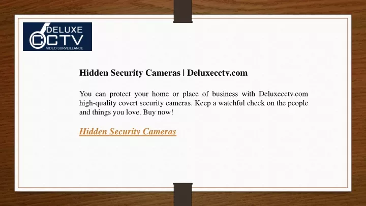 hidden security cameras deluxecctv