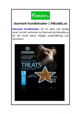 starmark hundleksaker  Hibuddy.se