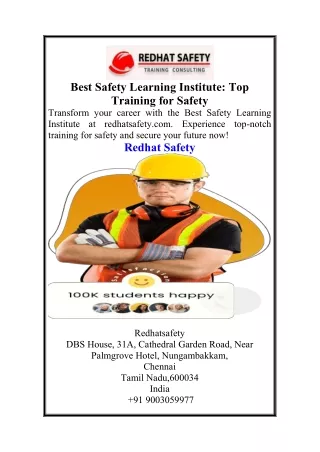 Best Safety Learning Institute Top Training for Safety