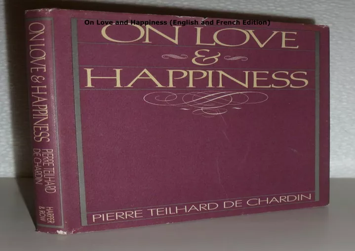 on love and happiness english and french edition