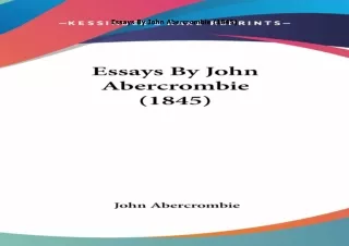 $PDF$/READ/DOWNLOAD️❤️ Essays By John Abercrombie (1845)