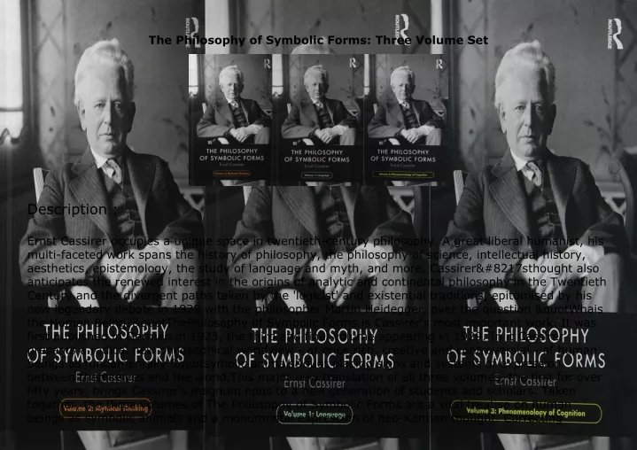 the philosophy of symbolic forms three volume set