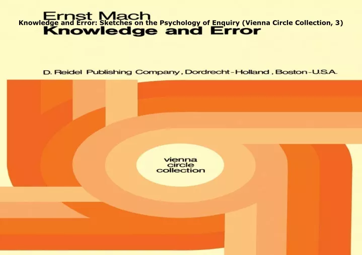 knowledge and error sketches on the psychology