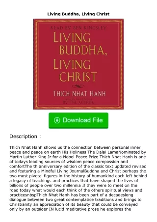 pdf❤(download)⚡ Living Buddha, Living Christ