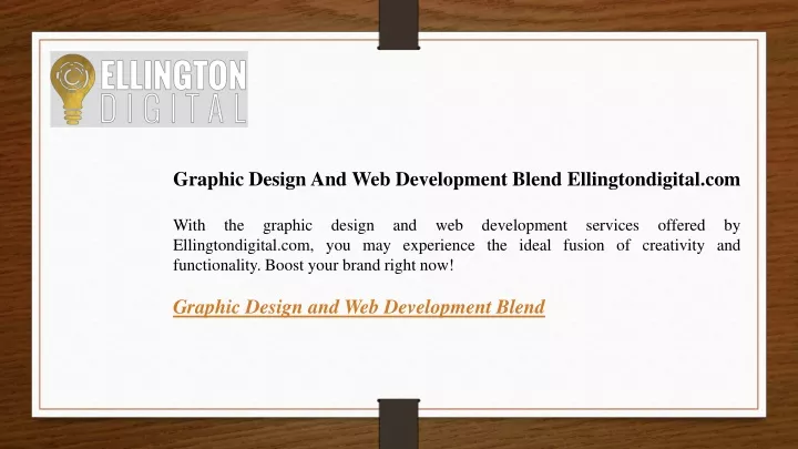 graphic design and web development blend