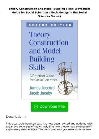 pdf❤(download)⚡ Theory Construction and Model-Building Skills: A Practical Guide for Social Scientists (Methodology in t