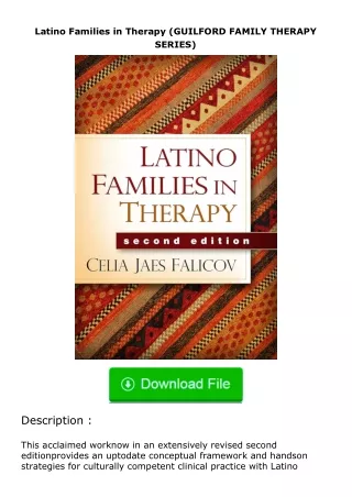 (❤️pdf)full✔download Latino Families in Therapy (GUILFORD FAMILY THERAPY SERIES)