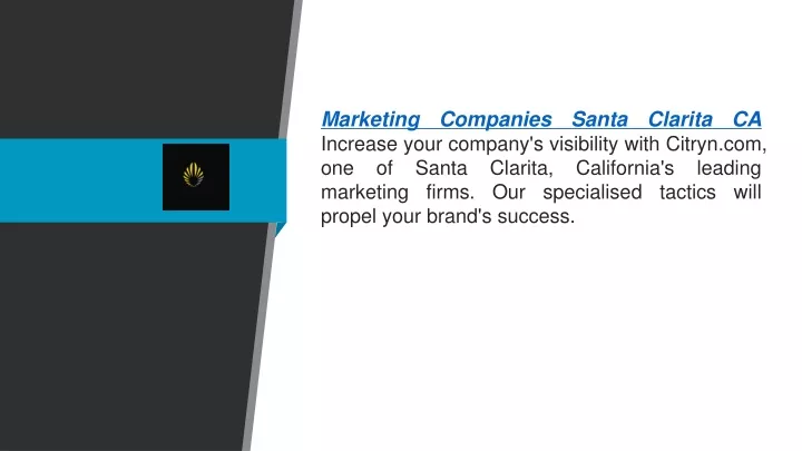 marketing companies santa clarita ca increase