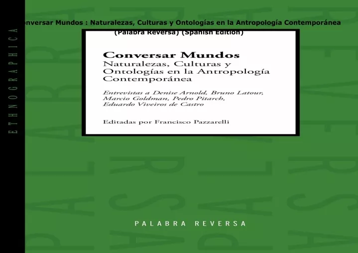 conversar mundos naturalezas culturas y ontolog