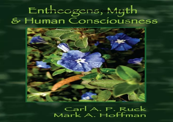 entheogens myth and human consciousness
