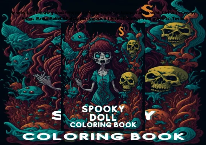 spooky doll coloring book horror coloring book