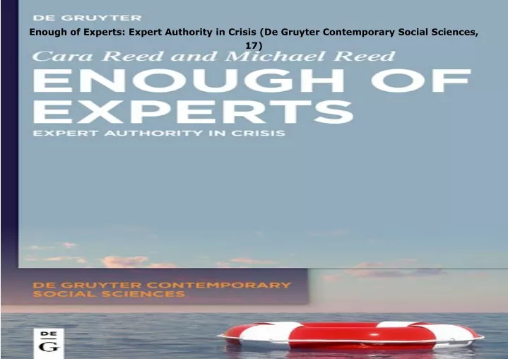 enough of experts expert authority in crisis