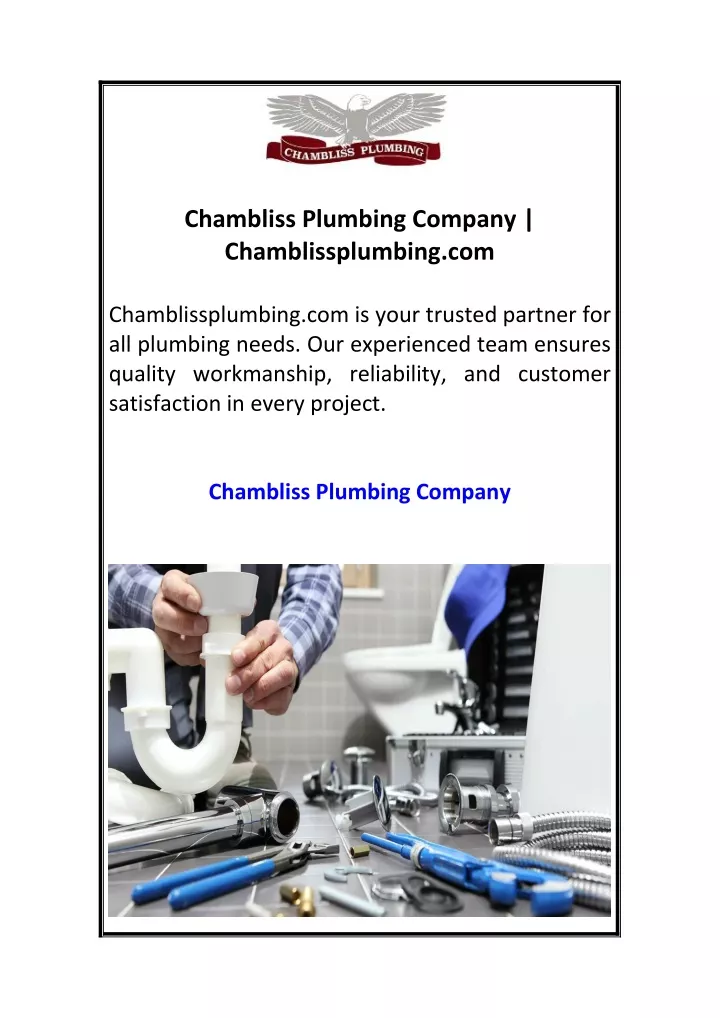 chambliss plumbing company chamblissplumbing com