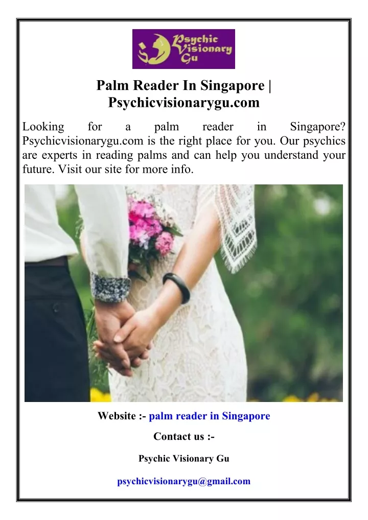 palm reader in singapore psychicvisionarygu com