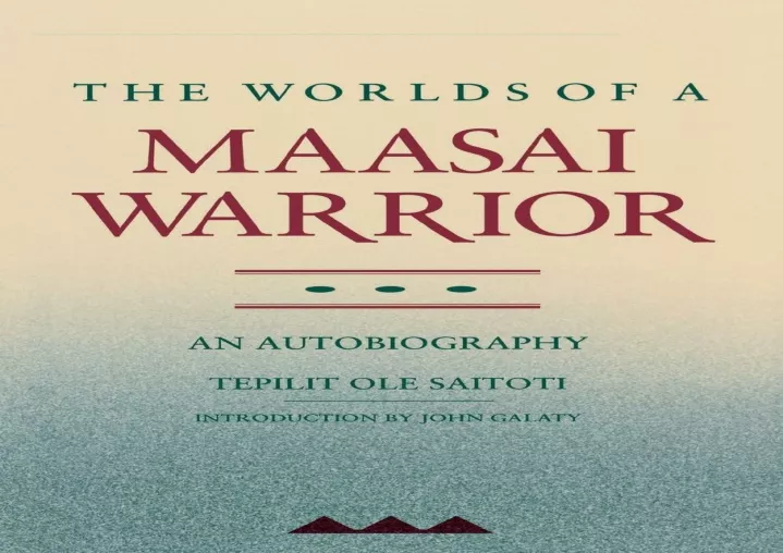 pdf the worlds of a maasai warrior