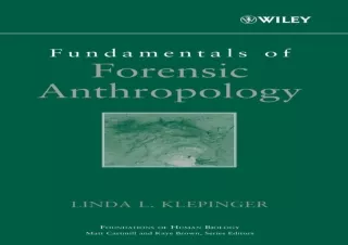 DOWNLOAD/PDF  Fundamentals of Forensic Anthropology
