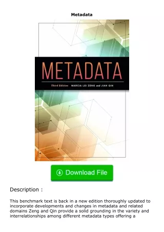 ✔️READ ❤️Online Metadata
