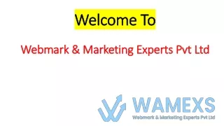 welcome to webmark marketing experts pvt ltd
