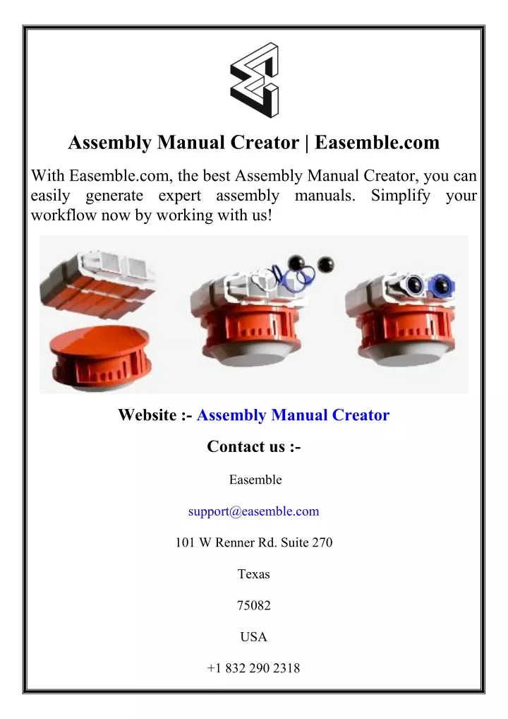 assembly manual creator easemble com