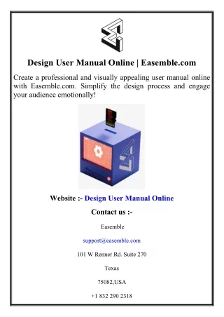 Design User Manual Online  Easemble.com