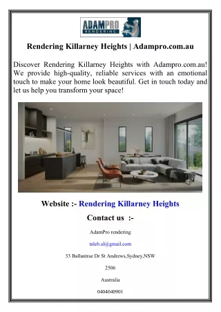Rendering Killarney Heights   Adampro.com.au
