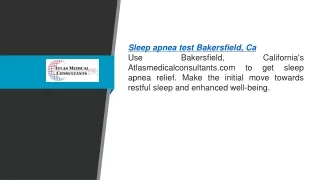 Sleep Apnea Test Bakersfield, Ca Atlasmedicalconsultants.com