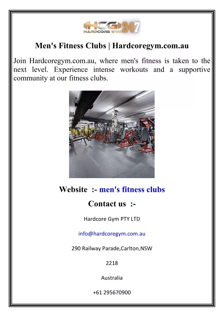 men s fitness clubs hardcoregym com au