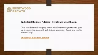 Industrial Business Advisor Brentwood-growth.com