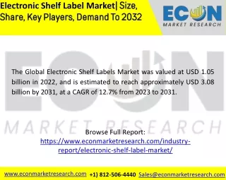 Electronic Shelf Label Market